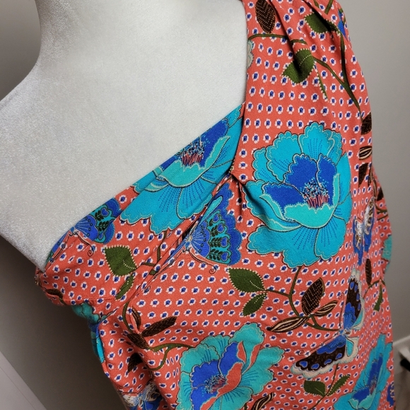 Willy Jay's Mini Floral One Shoulder Dress Med - Picture 4 of 11